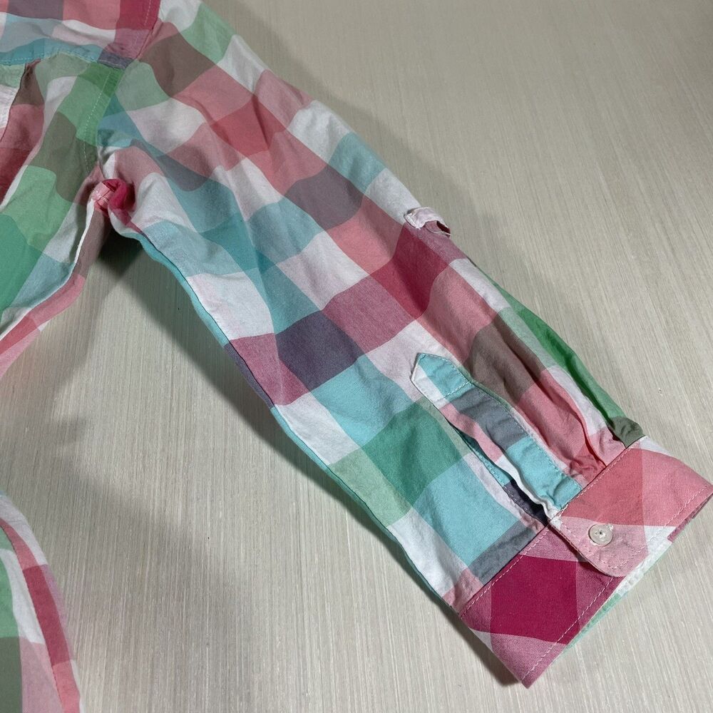 Womens Columbia PFG Super Bonehead Dress Size Small Plaid Tie - Picture 11 of 13